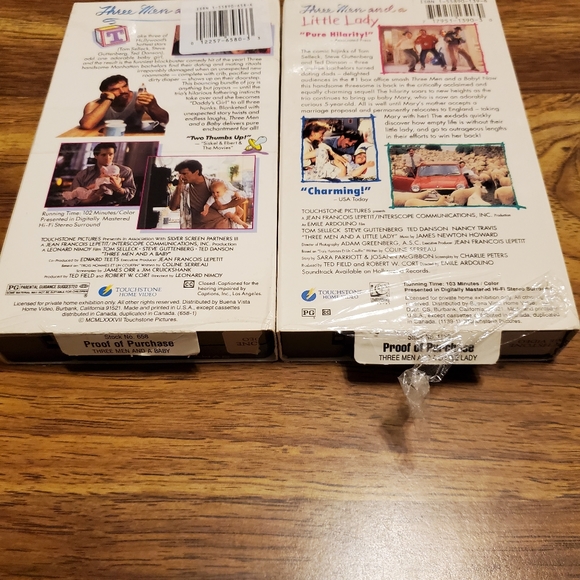 Three Men and a Baby. 3 Men and a Little Lady VHS - Picture 2 of 3